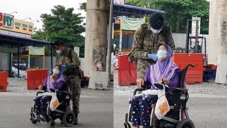 [VIDE0] Abang Askar Pakaikan Makcik OKU Top3ng Muka Undang 