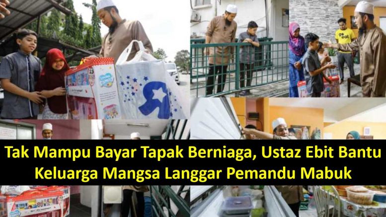 Tak Mampu Bayar Tapak Berniaga Ustaz Ebit Bantu Keluarga 